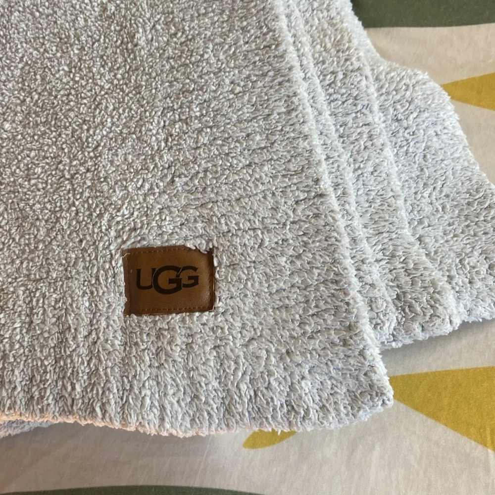 UGG Cream Plush Throw Blanket